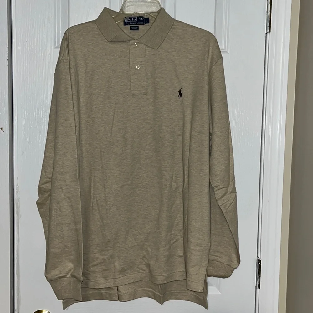 NWOT Polo Ralph Lauren Smooth Cotton Long Sleeve Polo - Picture 3 of 8